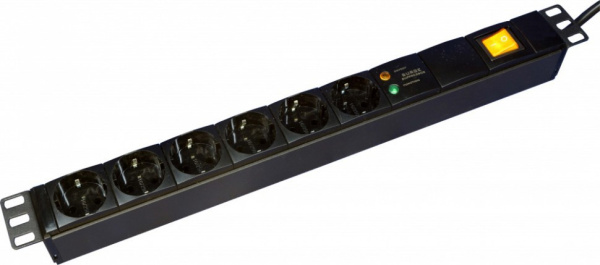 фото Блок розеток 19", 6 розеток Eurolan 60A-61-07-06BL в Казани