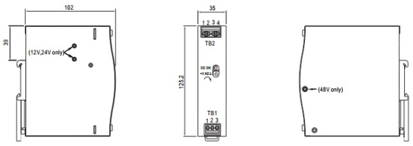 фото Преобразователь AC-DC сетевой Mean Well EDR-75-12 в Челябинске