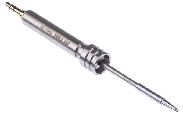 Изображение товара Жало для паяльника Atten T50-1.3D с встроенным нагревателем 1.3 мм наконечник