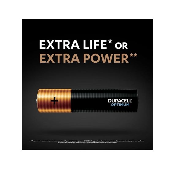 

Батарейка Duracell LR03 BL8 OPTIMUM, LR03 BL8 OPTIMUM