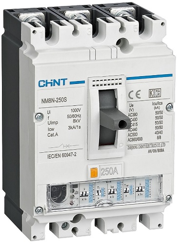 

Автоматический выключатель в литом корпусе CHINT 271333 NM8N-250S EN 3P 100А 50кА с электр. расцепителем (R), 271333