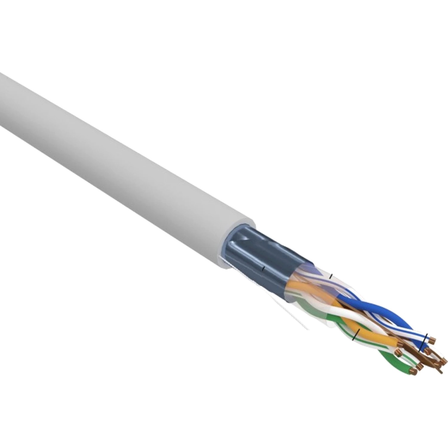

Кабель витая пара F/UTP 5e кат. 2 пары Rexant 02-0022 ZH нг(А)-HF, 2х2х0,52 мм, 24AWG, INDOOR, SOLID, серый, 305 м, 02-0022