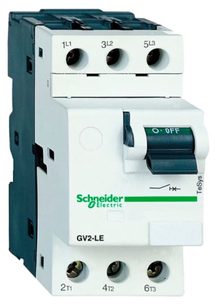 

Автоматический выключатель Schneider Electric GV2LE14 с магнитным расцепителем 10А, кнопочное управление, GV2LE14