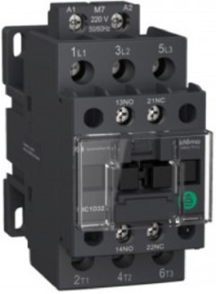 Изображение товара Контактор Systeme Electric MC1D38M7 38А 3P на DIN-рейку для управления двигателями и системами вент