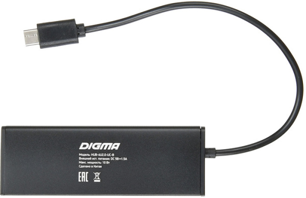 фото Разветвитель USB 3.1 Digma HUB-4U2.0-UC-B в Красноярске