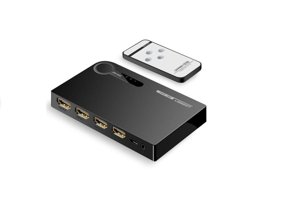 

Переключатель UGREEN 40234_ HDMI 3X1 Switch, черный, 40234_