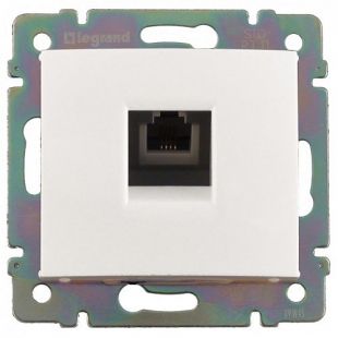 

Розетка Legrand 774438 Valena телефонная RJ 11, 4 контакта, 1 выход, IP20 (белая), 774438