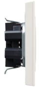 фото Розетка двухместная без заземления в сборе  IEK BR-R20-10-K36-F