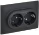 фото Розетка двухместная с заземлением в сборе IEK SK-R21-16-K53-F в Уфе