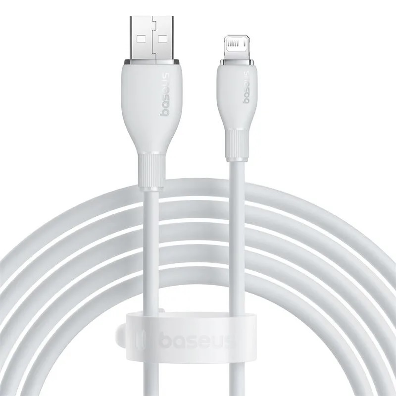 

Кабель интерфейсный Baseus P10355700221-01 Pudding Series Fast Charging USB to Lightning 2.4A 2m Stellar White (передача данных: 480 Мбит/с, поддержка, P10355700221-01