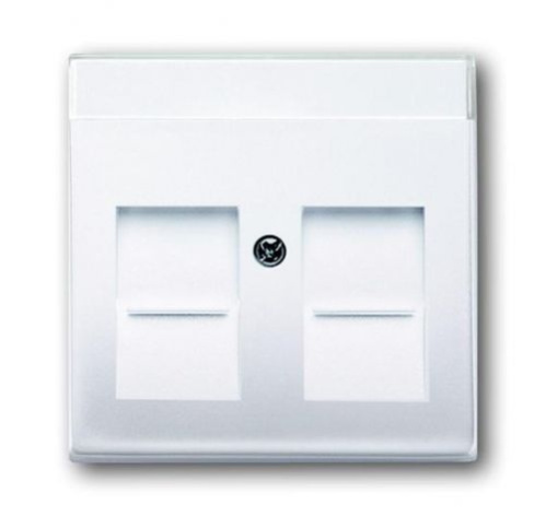 Изображение товара Накладка ABB 1710-0-3945 для розеток серии Basic 55 вертикальная 2 поста