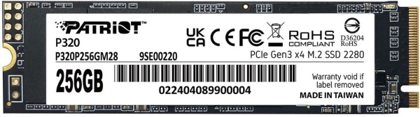 фото Накопитель SSD M.2 2280 Patriot Memory P320 в Уфе 256 ГБ