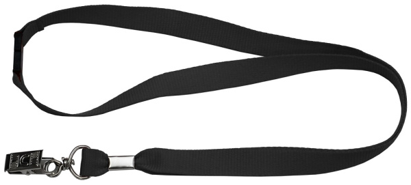 Изображение товара Ремешок для идентификационной карты Smartec ST-AC202LY-BK с металлическим зажимом