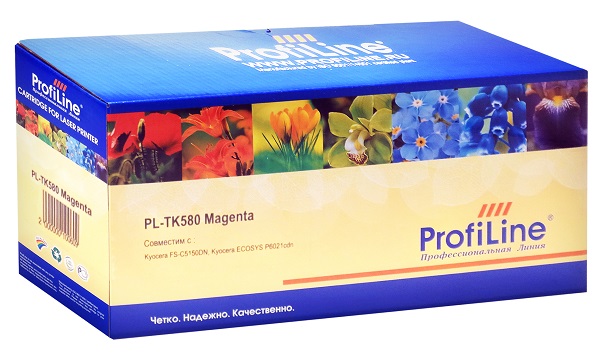 

Тонер ProfiLine PL_TK-580M_M_WC для Kyocera FS-C5150DN/FS-C5150/ECOSYS P6021cdn/P6021 с бункером отработанного тонера magenta 2800 копий, PL_TK-580M_M_WC