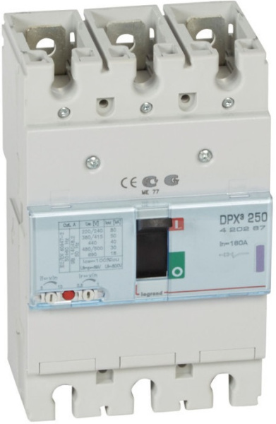 Изображение товара Автоматический выключатель Legrand 420267 3Полюса 160А DIN-рейка серия DPX