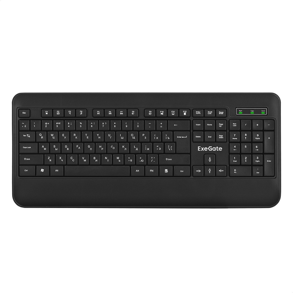 

Клавиатура Exegate LY-E5500M EX296922RUS Professional Standard (USB, полноразмерная, влагозащищенная, 104кл., Enter большой, подставка под запястья, д, LY-E5500M