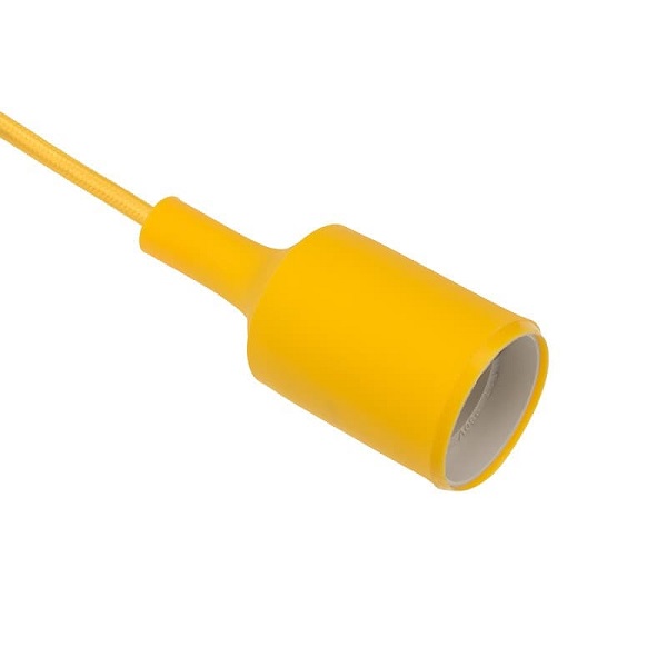 

Патрон Rexant 11-8889 E27 силиконовый со шнуром 1 м желтый, 11-8889