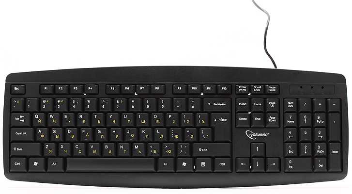 Клавиатура Gembird KB-8351U черная, USB, 104 кнопки