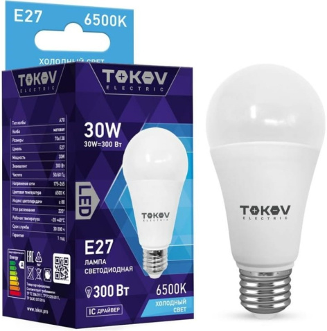 фото Лампа светодиодная TOKOV ELECTRIC TKE-A70-E27-30-6.5K в Самаре