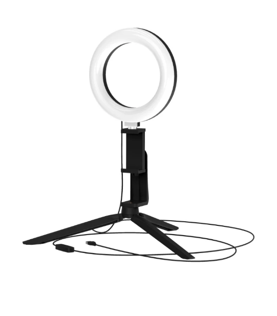 

Светильник Gauss RL001 кольцевой 10W 600lm 3000-6500K 5V USB IP20 160*23мм черный дим, пульт LED, RL001