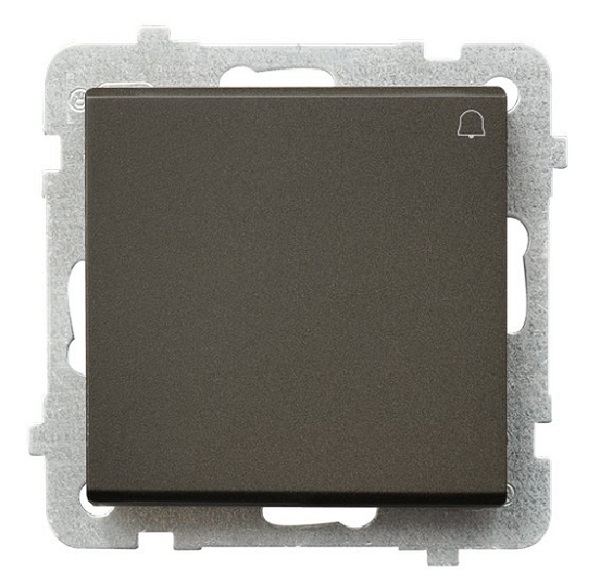 

Выключатель Ospel LP-6R/m/40 самовозвратный "звонок", 10AX, 250V, 2200W, IP-20, клеммы безвинтовые, шоколадный металлик, LP-6R/m/40