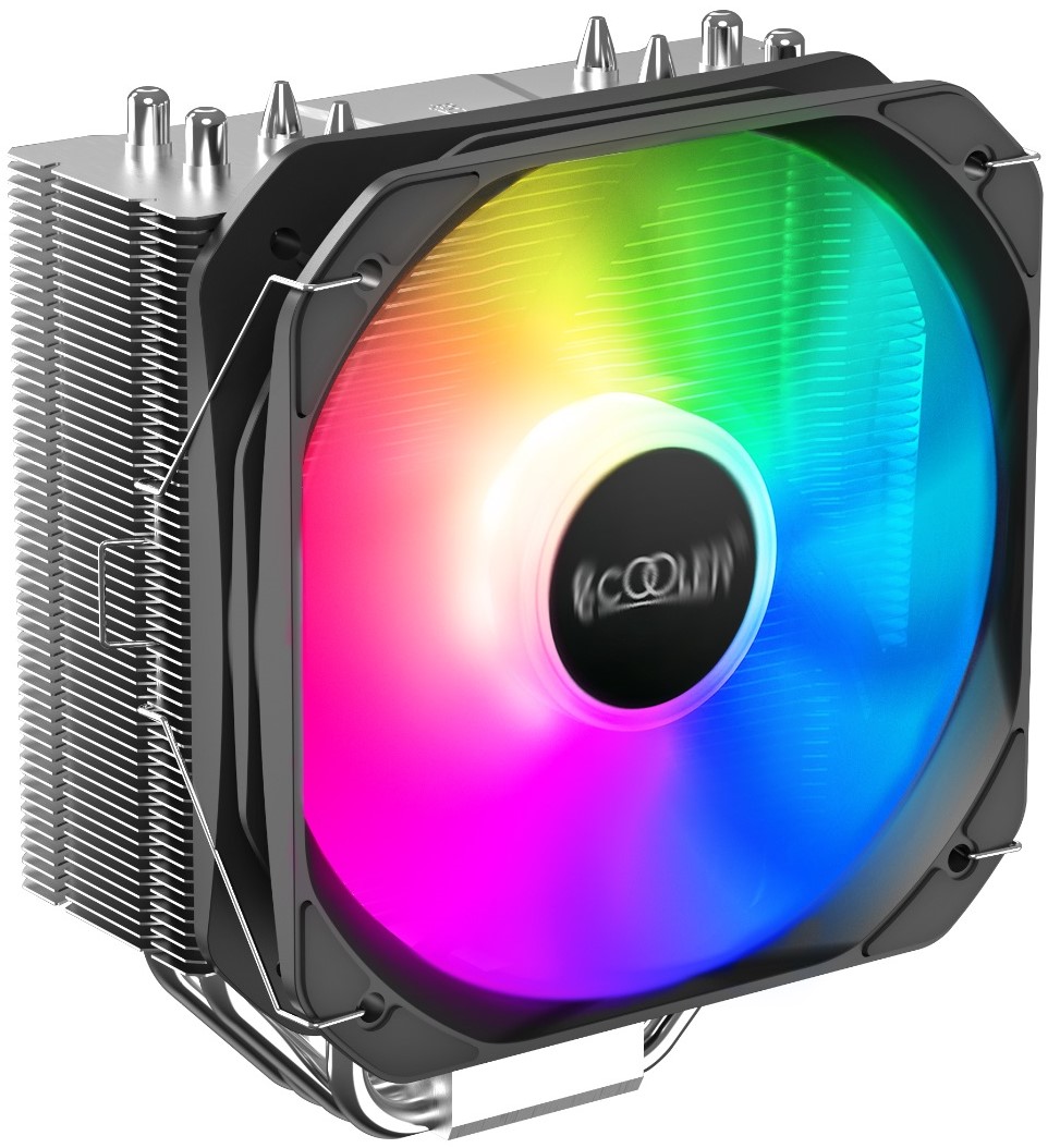 

Кулер PCCooler Paladin 400 ARGB LGA115X/1200/AM4 (130.6x130.6x25mm, 800-1600rpm, 18-28.6dBA, 81CFM), Paladin 400 ARGB