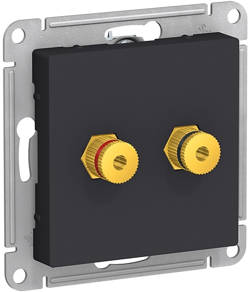 

Розетка Schneider Electric ATN001087 AtlasDesign, аудио, двухместная, карбон, ATN001087