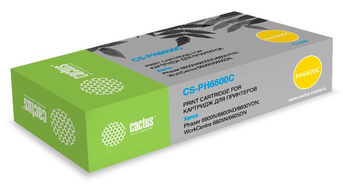

Картридж Cactus CS-PH6600C голубой (6000стр.) для Xerox Ph 6600/WC 6605, CS-PH6600C