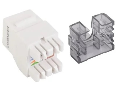 Изображение товара Модуль Lanmaster LAN-OK45U6A/180Z-WH для телекоммуникационных розеток