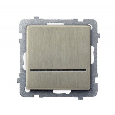 

Выключатель Ospel LP-12RMS/m/44 контрольный, с подсветкой синего цвета, 16AX, 250V, 3520W, IP-20, клеммы безвинтовые, серебро, LP-12RMS/m/44