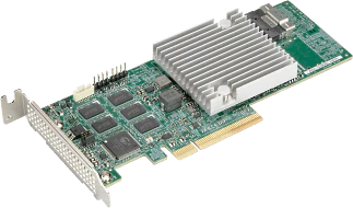 

Контроллер Supermicro AOC-S3908L-H8IR-16DD-O 8*SAS3/SATA, до 16 накопителей через экспандер, SlimSAS x8 SFF-8654, AOC-S3908L-H8IR-16DD-O