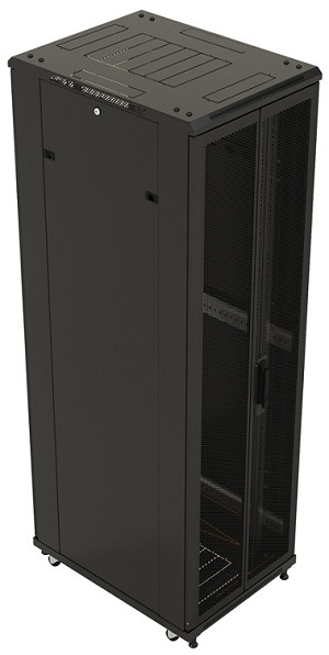 фото Шкаф напольный 19", 42U Hyperline TTB-4261-DD-RAL9004 в Уфе