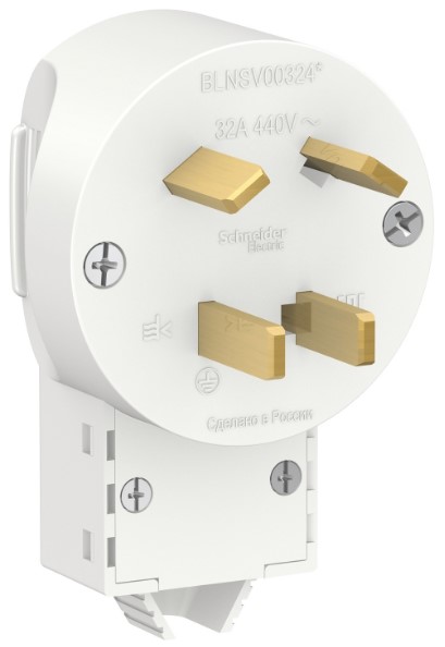 

Вилка Schneider Electric BLNSV003241 силовая 3Р+N 32А, 400В бел, BLNSV003241