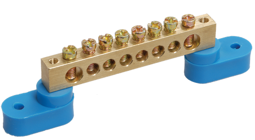 Изображение товара Шина IEK YNN10-69-16C2-K07 Латунь синий 100 А для электроустановки