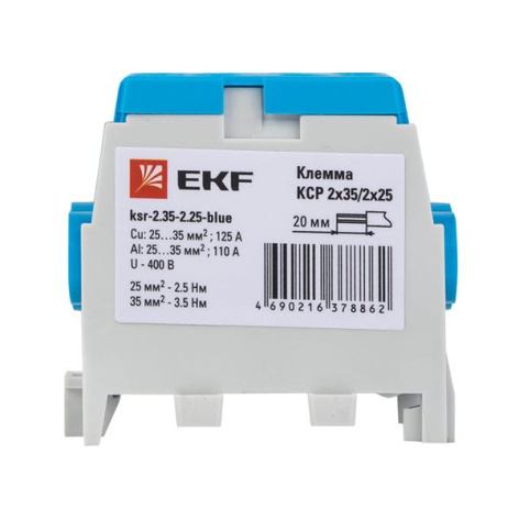 фото Клемма распределительная  EKF ksr-2.35-2.25-blue в Екатеринбурге