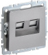 фото Розетка компьютерная двойная IEK BR-K20-1-K46 в Уфе