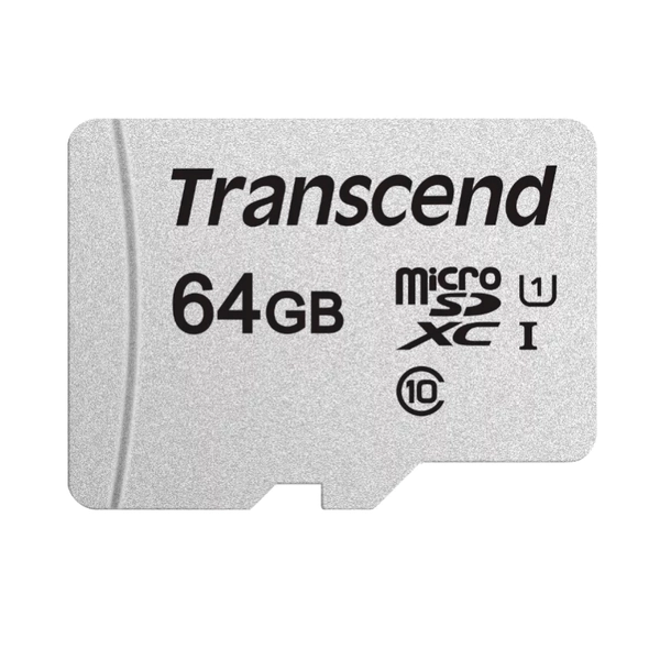 

Карта памяти 64GB Transcend TS64GUSD300S microSDXC Class 10 U1 300S без адаптера, TS64GUSD300S