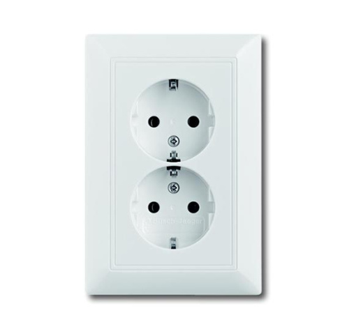 Изображение товара Розетка ABB BASIC 55 двойная Schuko IP20 белая для скрытого монтажа