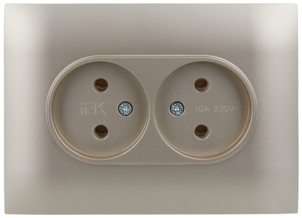 фото Розетка двухместная без заземления в сборе IEK SK-R20-10-K37-F в Ростове-на-Дону