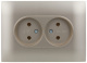 фото Розетка двухместная без заземления в сборе IEK SK-R20-10-K37-F в Санкт-Петербургe
