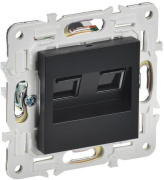 фото Розетка компьютерная двойная  IEK SK-K20-2-K02