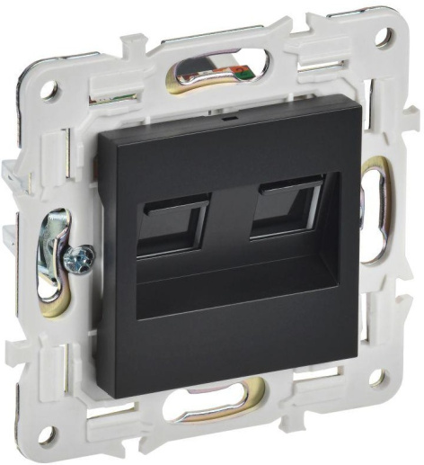 Изображение товара Розетка компьютерная IEK SK-K20-2-K02 с комбинированным механизмом RJ45 для домашнего и офисного ис