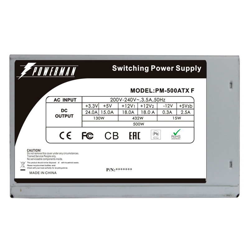 

Блок питания ATX Powerman PM-500ATX-F 6118741, PM-500ATX-F
