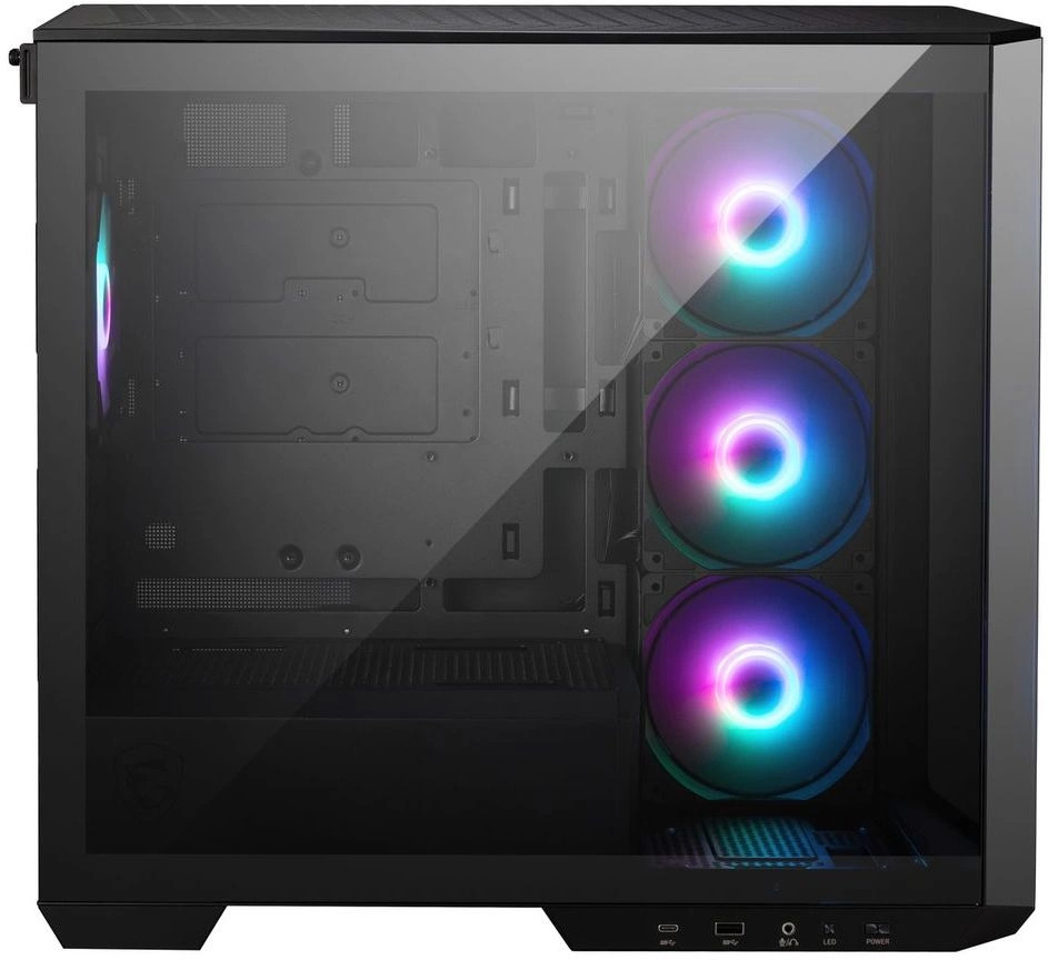 

Корпус mATX MSI MAG PANO M100R PZ 306-7G24R21-809 черный, без БП, боковая панель из закалённого стекла, USB 3.1, MAG PANO M100R PZ