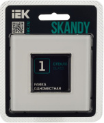 фото Рамка одинарная IEK SK-M12-G-K01