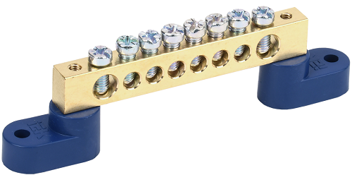 Изображение товара Шина IEK YNN10-812-8C2-K07 с изолятором для электромонтажа 8 отверстий