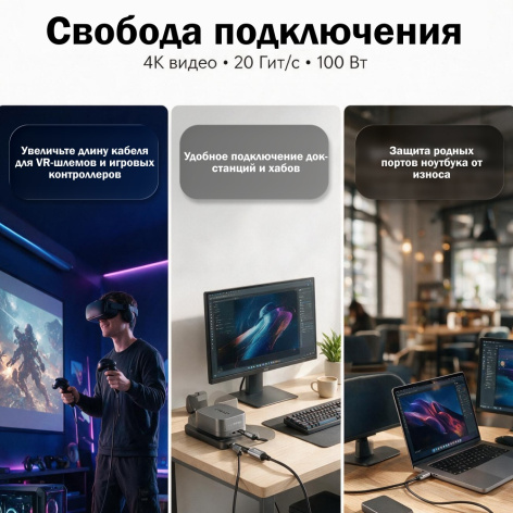 фото Кабель USB Filum FL-USB-20G100W-CM/CF-2M в Нижнем Новгороде