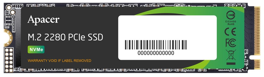 

Накопитель SSD M.2 2280 Apacer AP1TBAS2280Q4L-1 AS2280Q4L 1TB PCIe Gen4x4, 3D NAND, 3600/3000Mb/s, MTBF 1.5M, NVMe 1.4, 600TBW, Retail, AP1TBAS2280Q4L-1