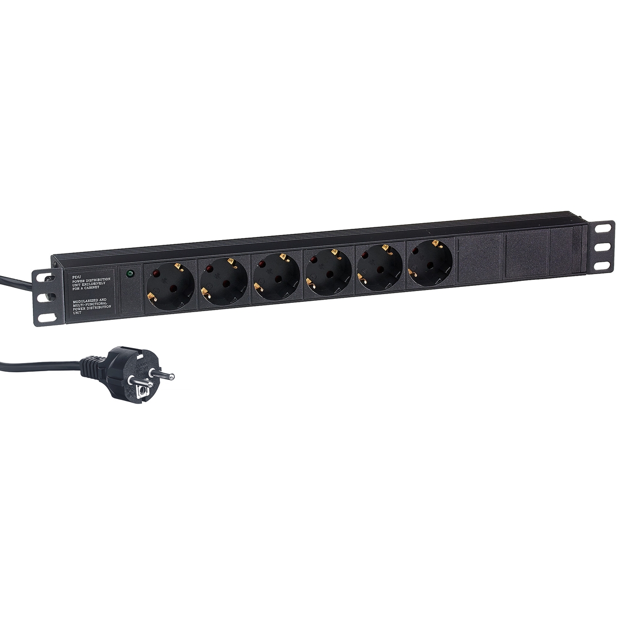 

Блок розеток Exegate ServerPro PDU-19H603 Al-6S-EU2.5CU EX280828RUS (19", 1U, Алюминий, 6 Schuko, кабель с евровилкой VDE-250V-16A-3*1.5mm2, медь, 2.5, ServerPro PDU-19H603 Al-6S-EU2.5CU