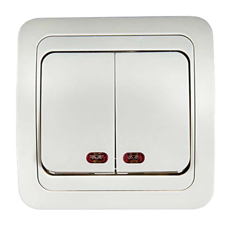 

Выключатель IN HOME 4680005959877 Classico 2123 2-кл. СП 10А IP20 с подсветкой бел., 4680005959877